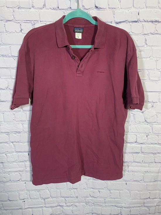 Patagonia Other - Patagonia Mens Organic Cotton Short Sleeve Polo Burgundy Size M Casual Preppy